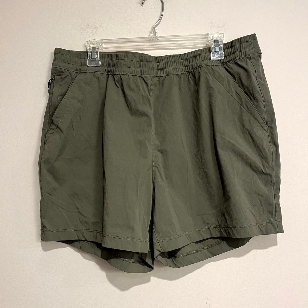 Duluth Trading AKHG Shorts Access Point Pull-On Green Ripstop Womens 18